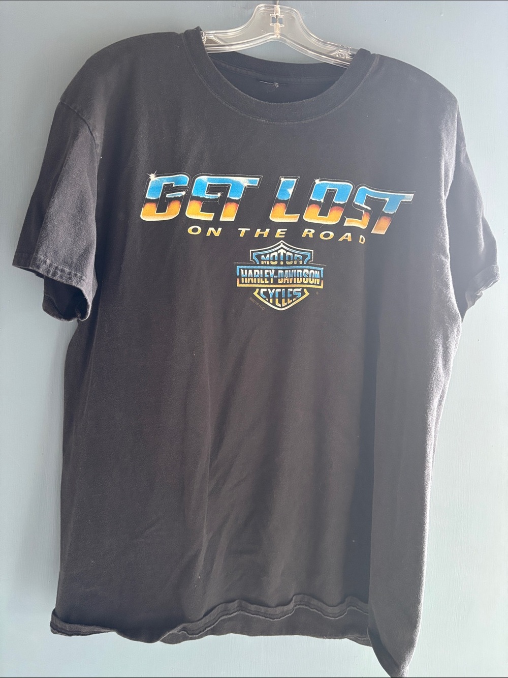 Harley-Davidson Black Tee  'Get Lost' Graphic New Haven Indiana